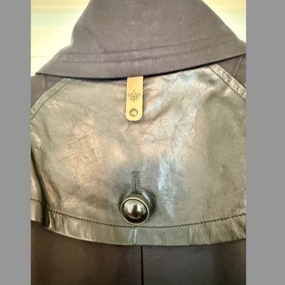 Mackage Women’s Trench Coat – Black, Size Small – Like new, Leather Trim - Picture 6 of 6